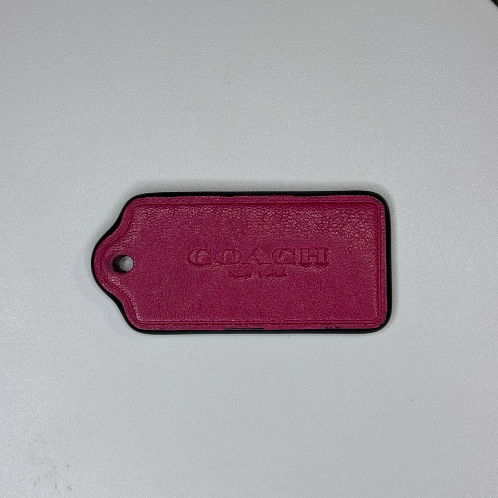 Coach Large Pink Leather Hangtag